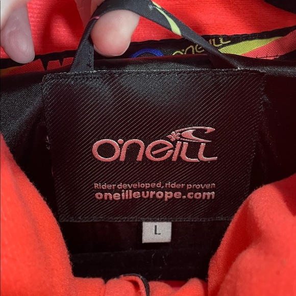 O'Neill Women's Black Jacket with Multicolor Stripes - Picture 2 of 14